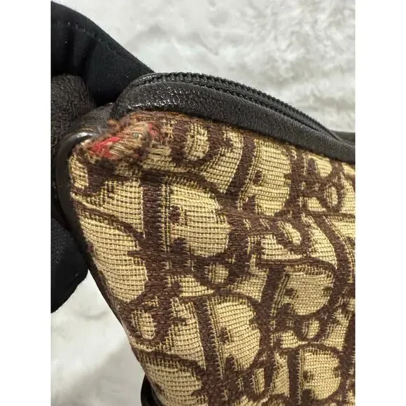 Christian Dior Vintage Oblique Crossbody Bag – Brown Canvas & Leather - Picture 6 of 10